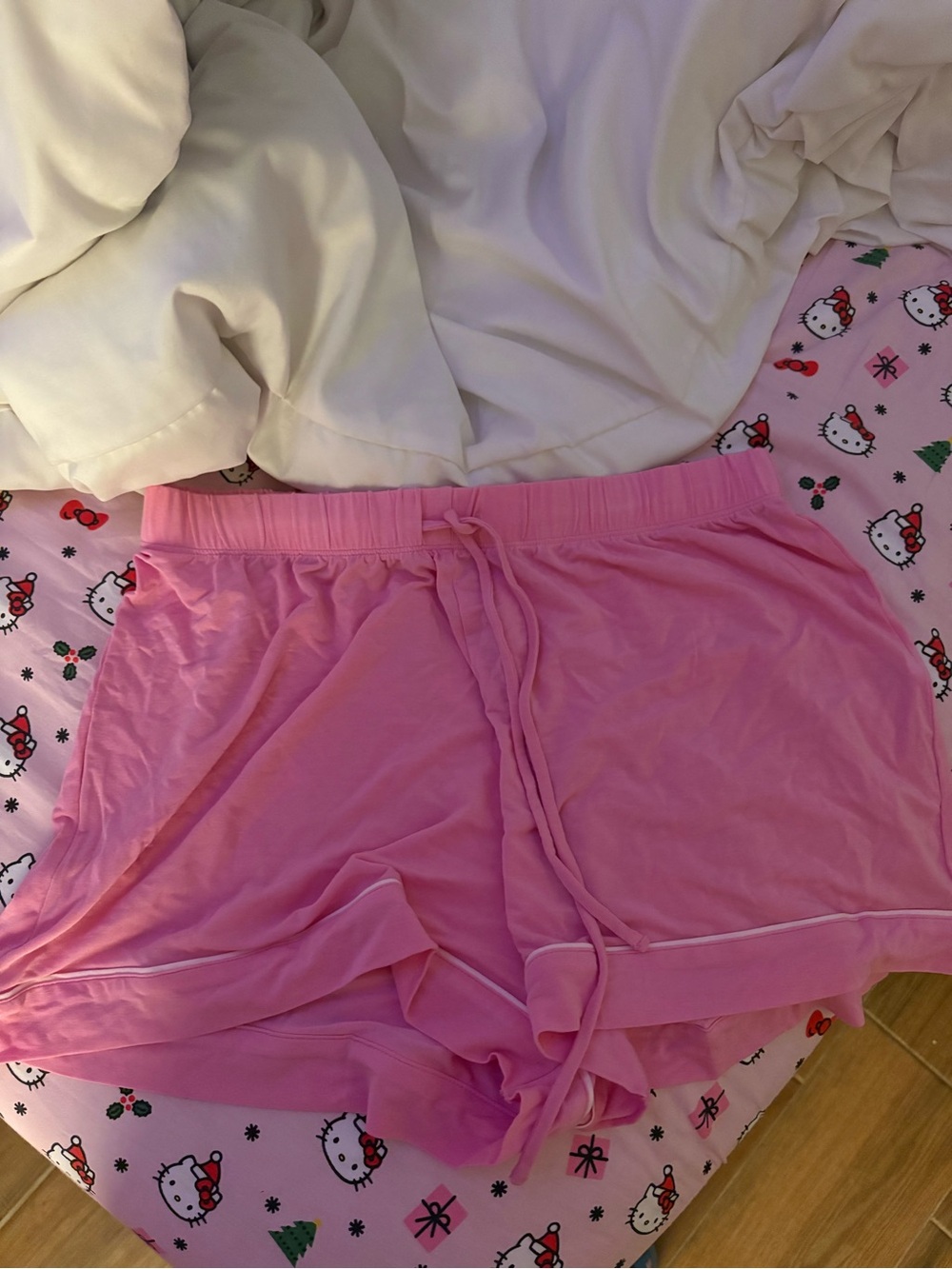 Pink Drawstring Lounge Shorts